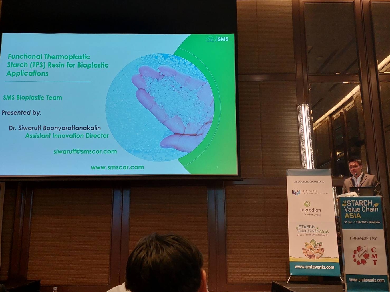 Dr. Siwarutt Boonyaratanakalin highlighted the functional thermoplastic resin TAPIOPLAST for sustainale products.jpg